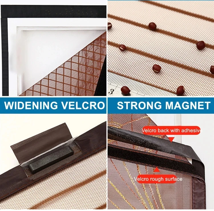 6 Size Reinforced Magnetic Screen Door Curtain Net Anti Insect Mesh Fly Screen Mosquito Protection Net Magnet Curtains Mosquit magnetic screen door curtain,anti mosquito door curtain,mosquito net curtain,magnetic door curtain,magnetic suction door curtain