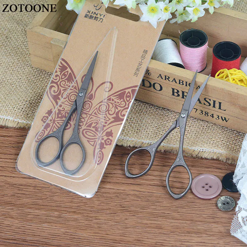 ZOTOONE винтажные ножницы для шитья ткани резак для ткани Золотые Diy ножницы для вышивания ножницы портного вышивания старинные инструМенты ремесло E