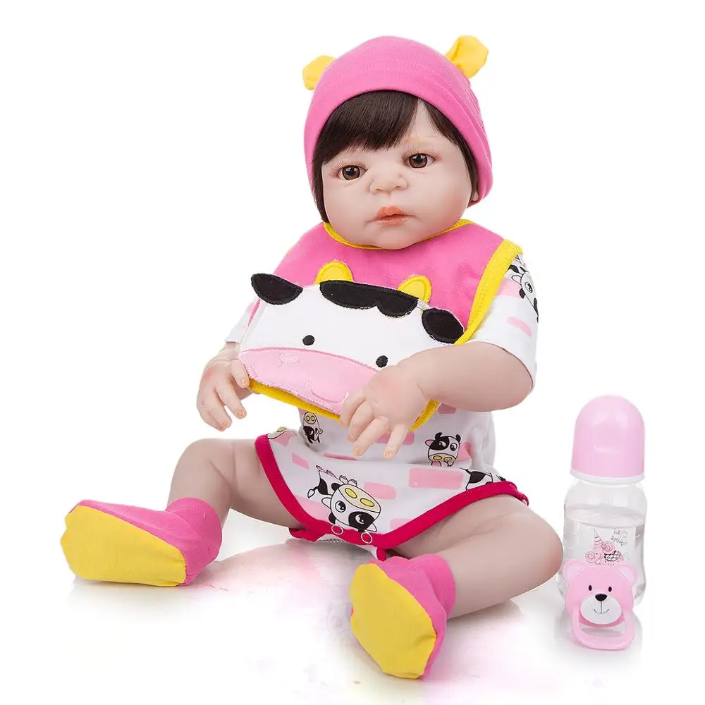 KEIUM 23 дюйма полностью силиконовый винил Reborn Baby Girl Реалистичная кукла для
