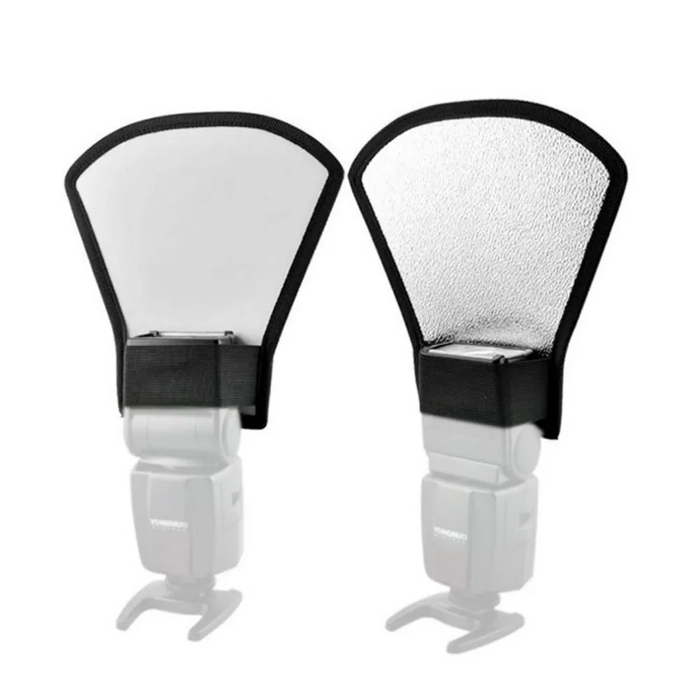 

White Silver Tone Flash Light Barrier Reflector for SLR Camera For Nikon for Canon and Sony Drop Shipping