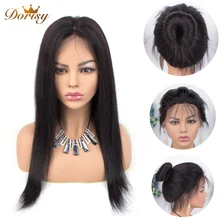 360 парик из натуральных волос на кружеве, парики для черных женщин, предварительно выщипанные волосы, бразильские прямые парики из натуральных волос