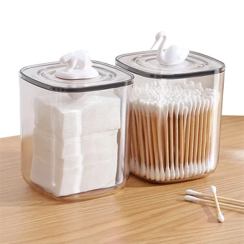 

XUNZHE Swab Storage Box Cartoon Stereo Swan Bear Whale dressing Acrylic Transparency table Cosmetics/Jewelry/Sundry Storage Box