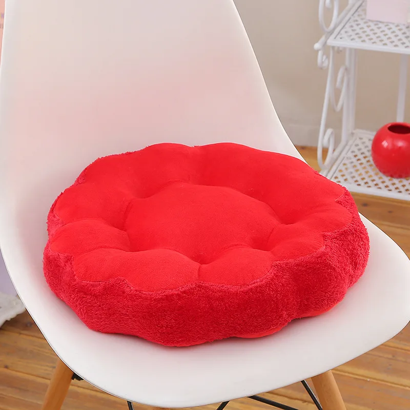 red flower Мультяшный стул, диван, подушка для сиденья автомобиля, креативная круглая подушка для сна, плюшевая игрушка, мягкая подушка для путешествий, Cojines - Цвет: red flower