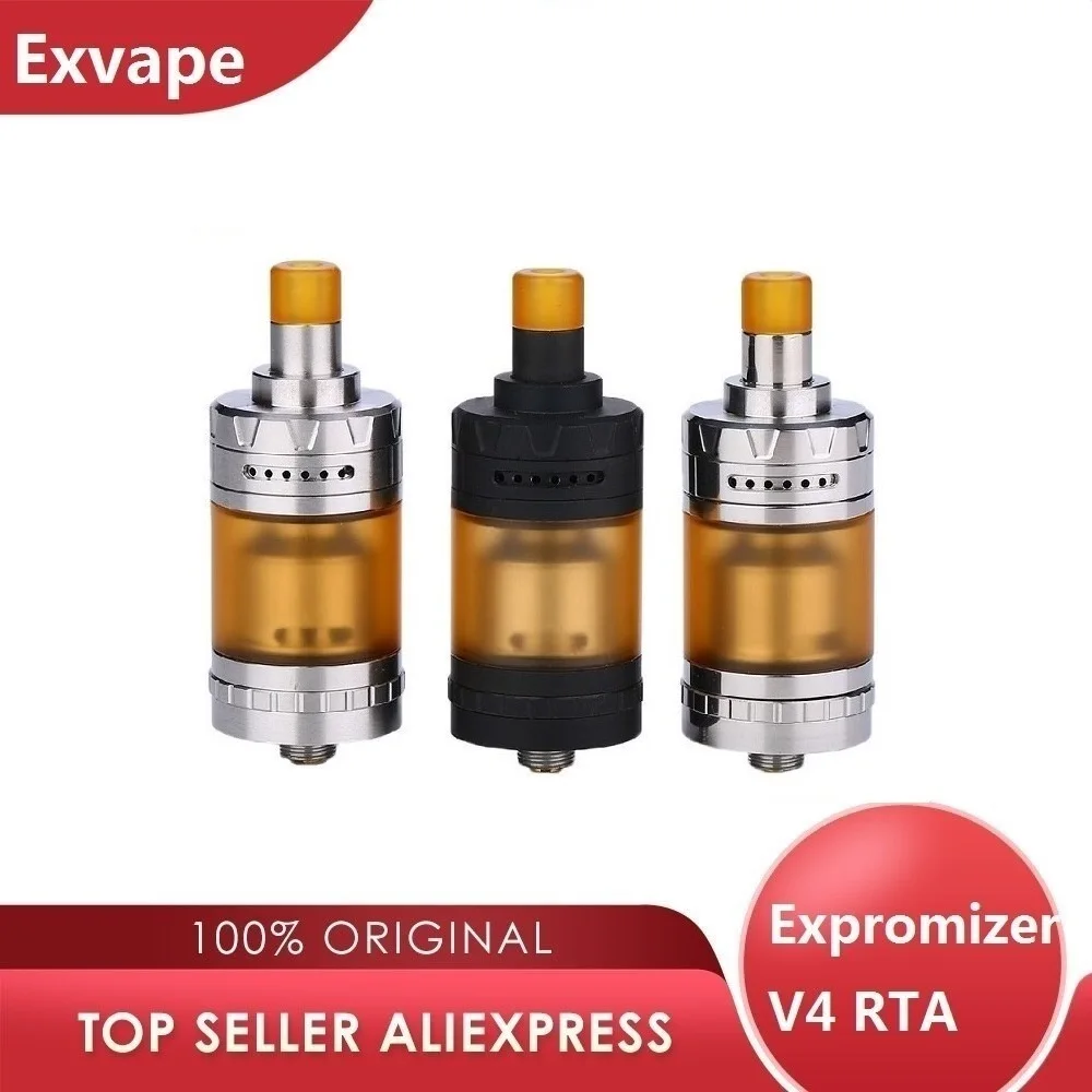 Kopen Originele Exvape Expromizer V4 Mtl Rta Tank Met Gemakkelijk Single Coil Building   23 Mm Diameter Vape Vaporizer Vs Zeus x Zenith