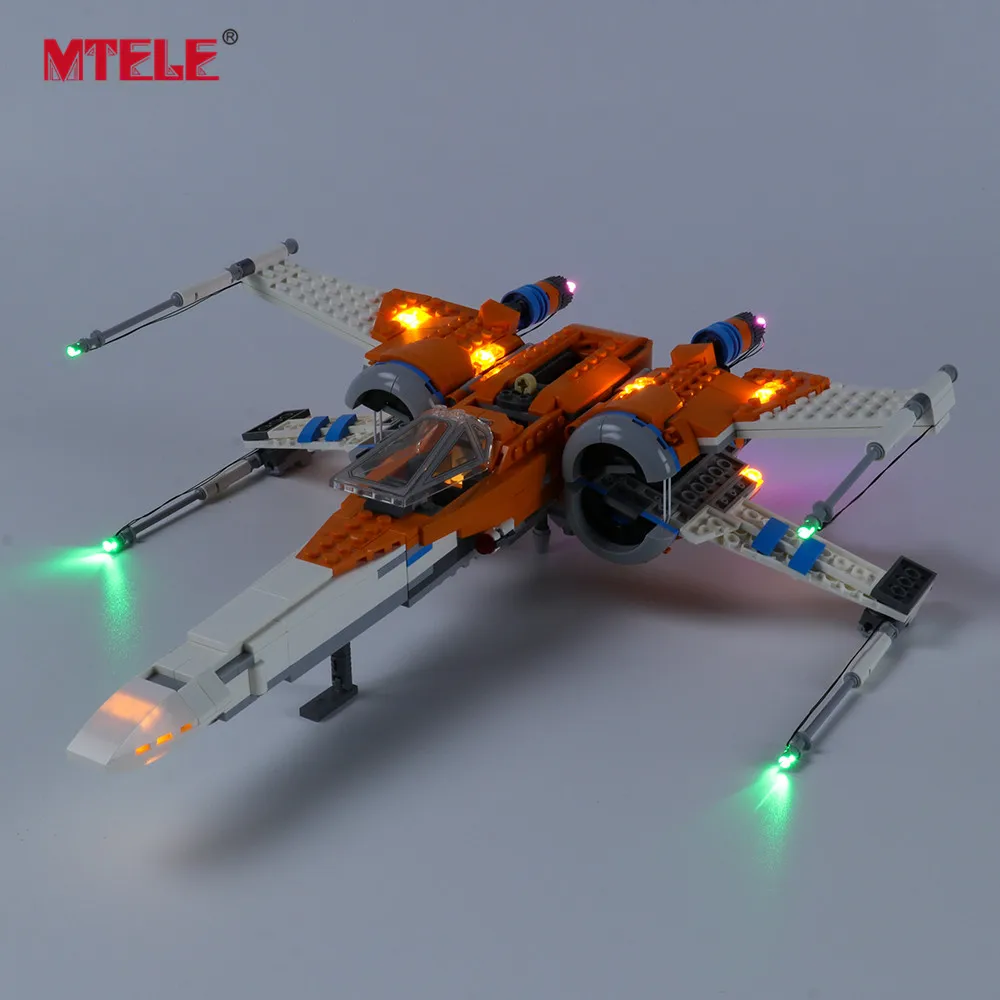 

MTELE Brand LED Light Up Kit For Star War Poe Dameron's X-wing Fighter Lighting Set Compatible With 75273