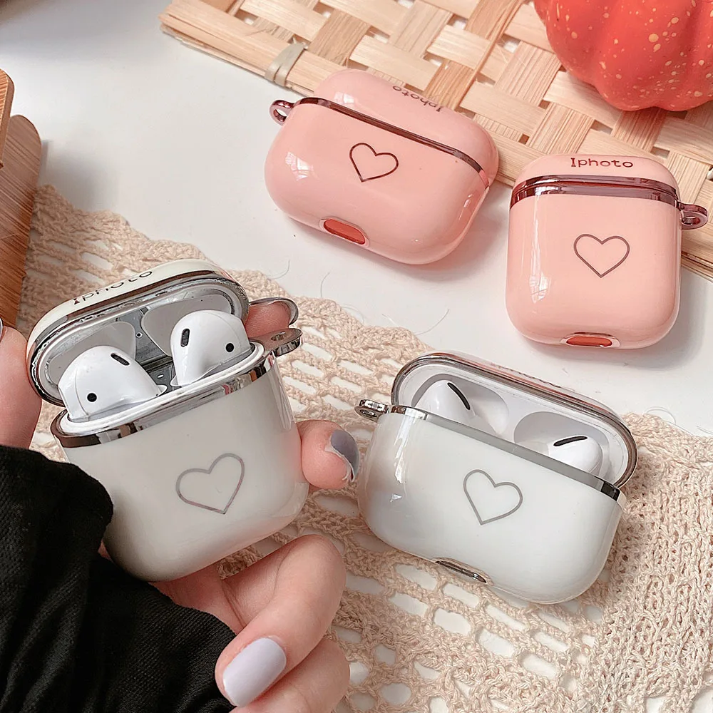 Роскошный чехол для наушников AirPods 2 Pro 1 s милый мягкий Гальванизированный розовый