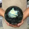 Natural labradorite sphere rock quartz crystal ball healing 3