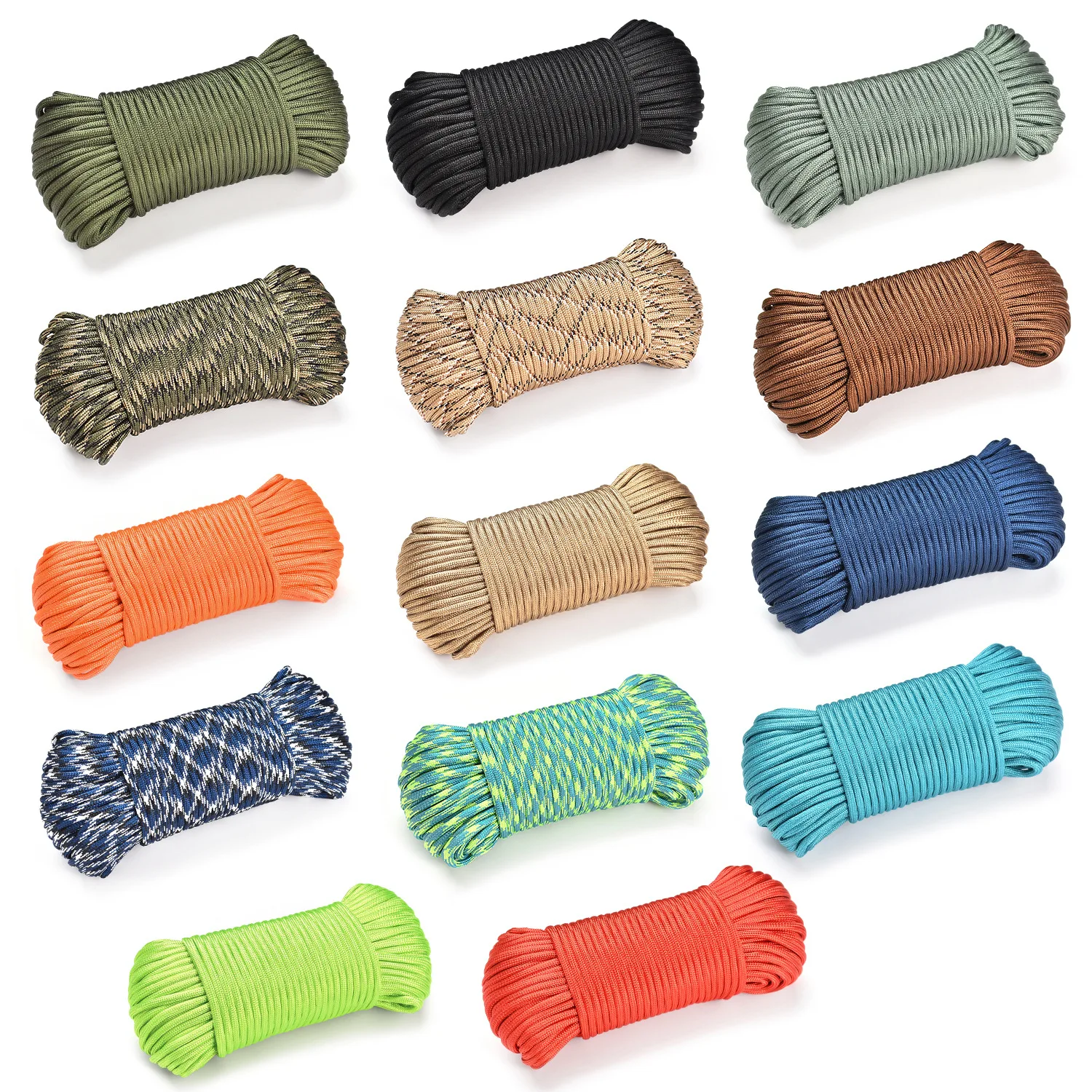 650 Military 10-Strand Core Commercial Paracord Outdoor Traction Rescue Bundle Rope Clothes Tent Mountaineering Rope