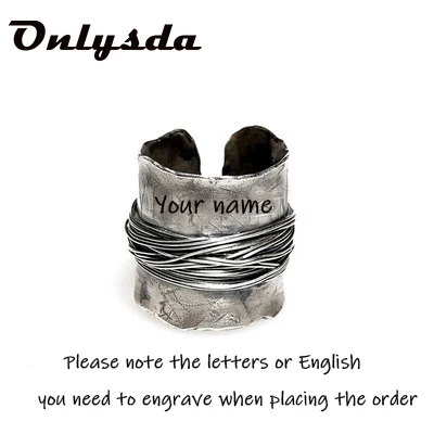 Stainless Steel Viking Simple Ring vintage Hammer retro punk Classic Ring Male finger Love Jewelry for man Gift Wholesale OSR514 - Image 5