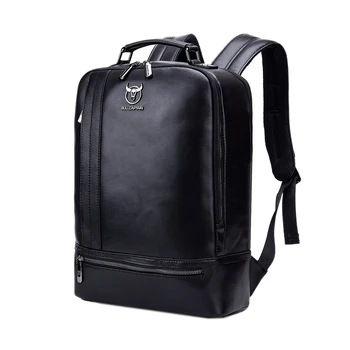 

ABDB-Bullcaptain Multifunction Men 15Inch Laptop Leather Backpack Fashion Minimalist Male Backpack Travel Backpack for Men