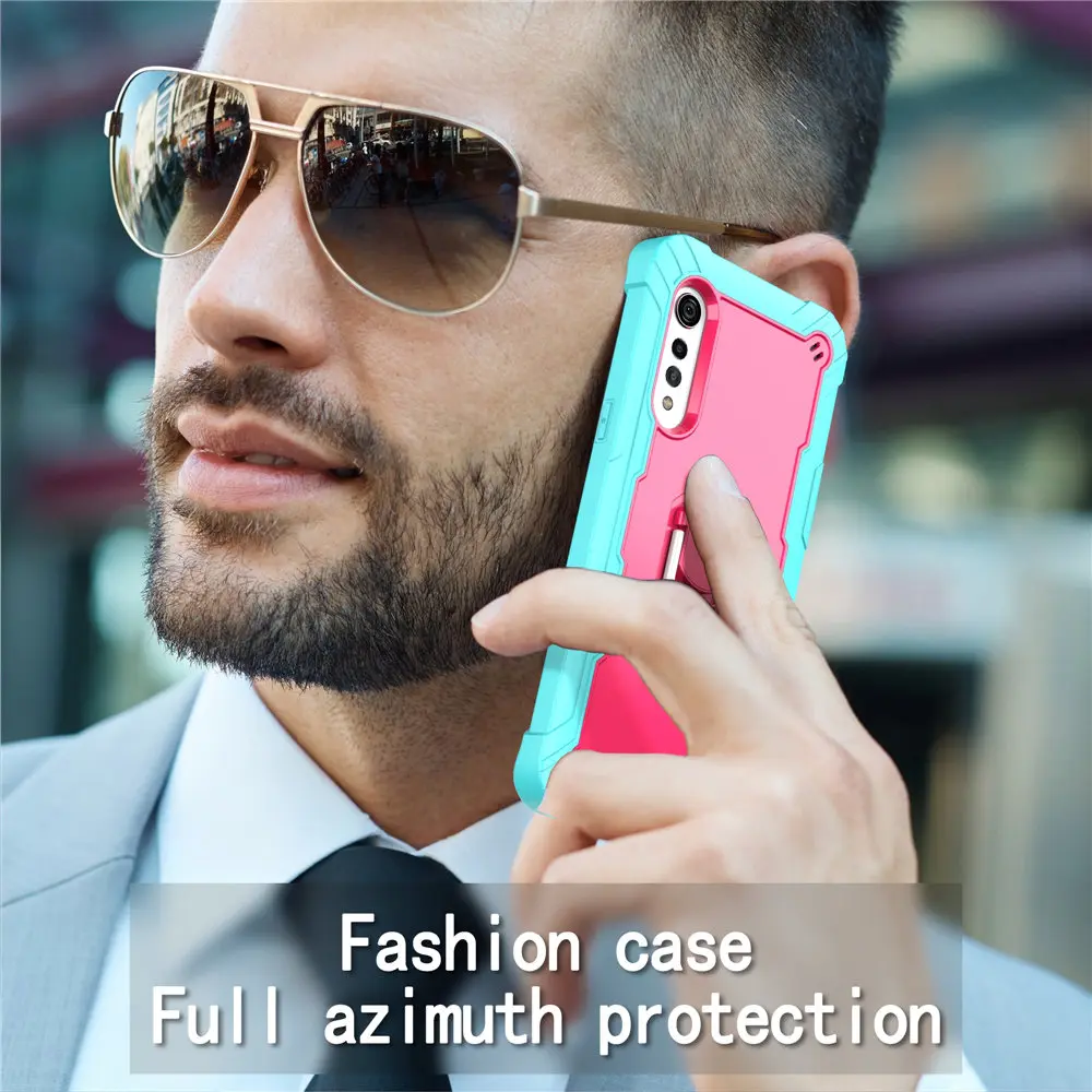 Armor Shockproof Case For LG Velvet 5G 360 Full Body Heavy Duty Protection Ring Holder Stand Case phone case phone protector cover