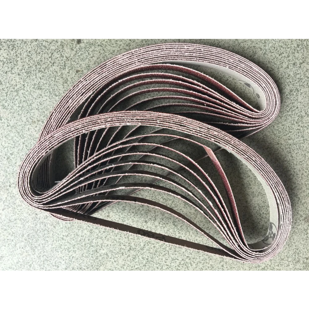 

96pcs 13 x 457 mm Fabric Sanding Belts Dremel Abrasive Tool 40-240 Grits Sandpaper Abrasive Bands for Sander Power Rotary Tools