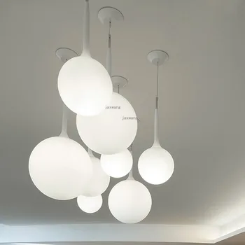 

Nordic LED Pendant Lights Glass Ball Pendant Lighting Light Fixtures Loft Hanging Lamp Minimalist Home Decor Kitchen Accessories