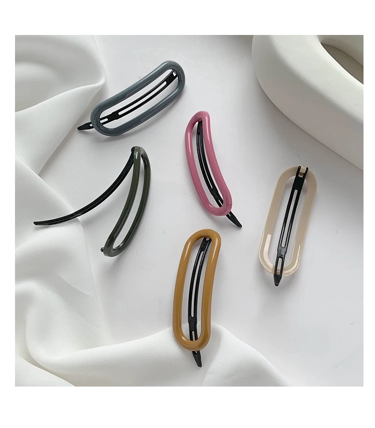 Fashion Oval Candy Color Hairpins Women Lady Hair Clips Pin Barrette Accessories For Girls Hair Ornament Tool Hairgrip Headdress