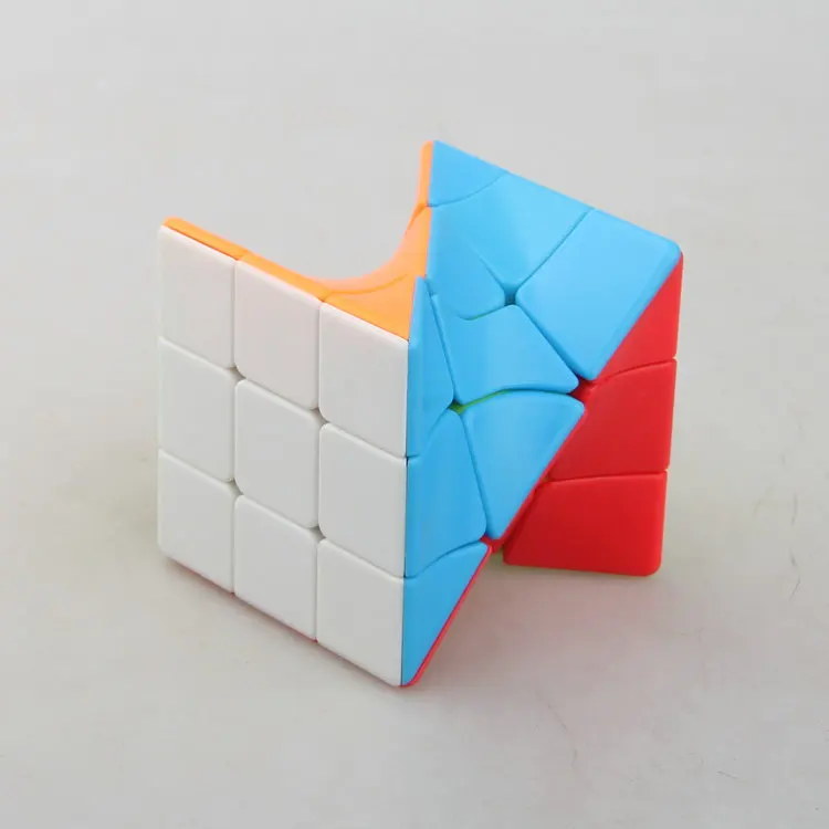 Fanxin 3x3 кручение волшебный куб цветной витой куб головоломка игрушка без наклеек Пазлы красочные Развивающие игрушки для детей