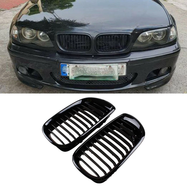 Matte Black Front Hood Kidney Grille for 2002-2005 BMW 330xi