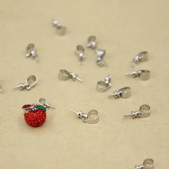 

100 Pcs DIY Necklace Clasp Pearl Pendant Head Melon Seed Clasp Button for Jewelry Making DIY Earrings Size 11*7mm