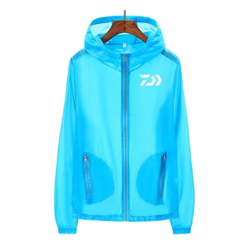 

Summer Ultra-thin Fishing Clothing S-7XL Size Coat Breathable Anti-UV Outdoor Sportswear Quick Couple Fishing Sunscreen Clothes