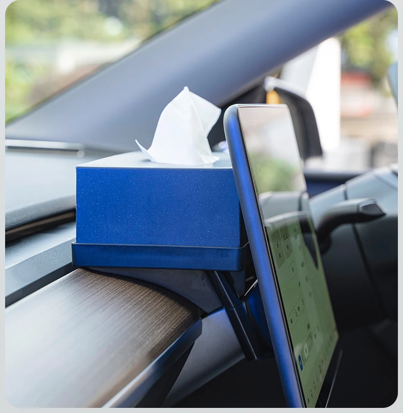 For Tesla Model 3/Model y napkin holder Navigate screen hidden tissue box Car ra