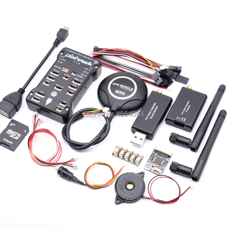 

Pixhawk 2.4.8 PX4 PIX 32 Bit Flight Controller+M8N GPS 3DR 100MW/500MW Radio Telemetry 433Mhz 915Mhzwith 4G SD Switch Buzzer