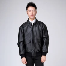 Новинка, мужская куртка из натуральной кожи, толстая, свободная, большие размеры, S-XXL, овчина, повседневная, для русской зимы, пальто