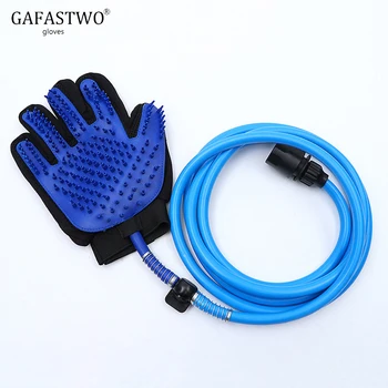 

Explosion Models Pet Cleaning Artifact Massage Spray Bath With Five Fingers Gloves Pet Dog Silicone Bath Brush Gloves