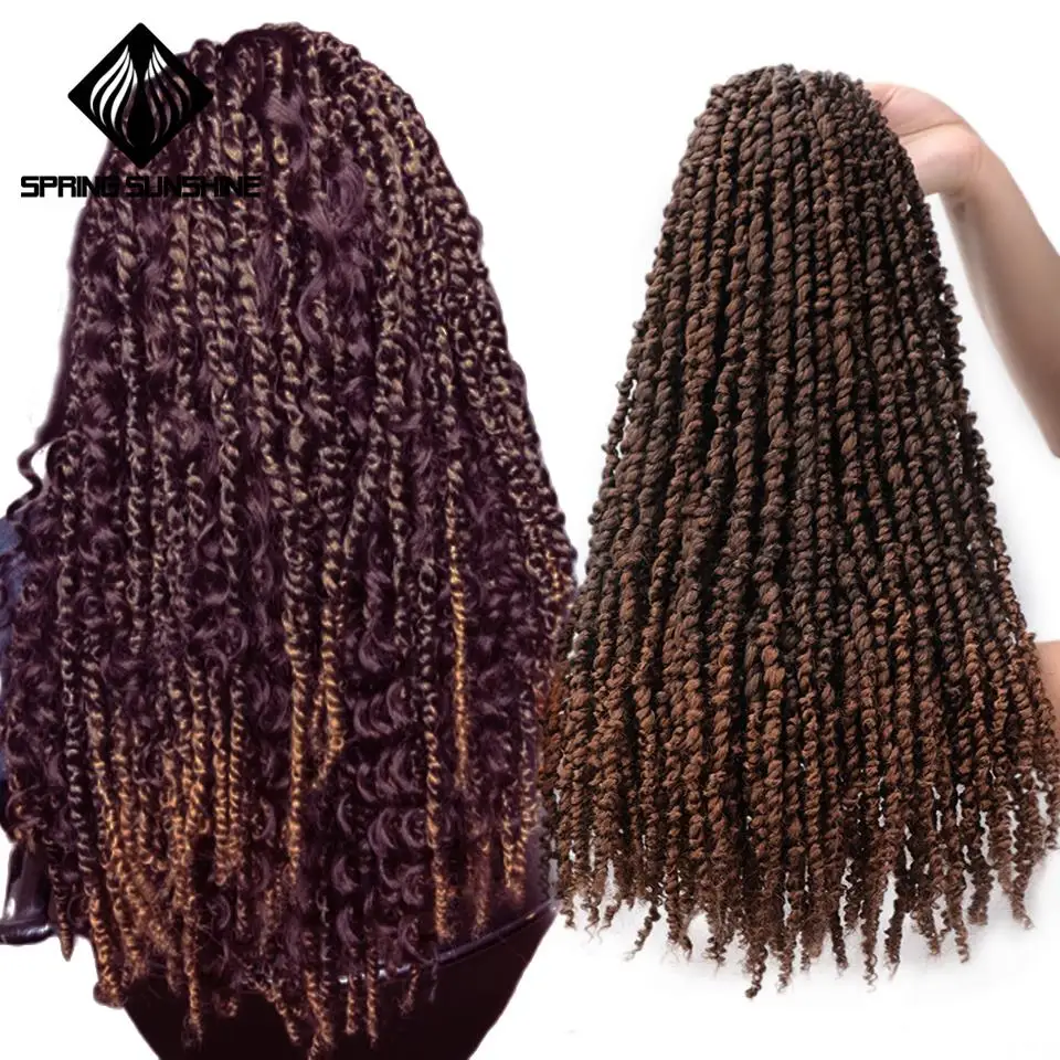18inch Pre Twisted Passion Twist Hair Crochet Hair Synthetic Ombre