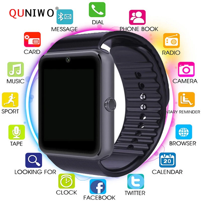 

2019 Smart Watch GT08 Clock Sync Notifier Support Sim TF Card Bluetooth Connectivity Android Phone Smartwatch Alloy Smartwatch