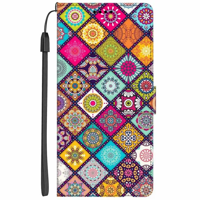 cute samsung phone case Flip Leather Case For Samsung Galaxy Note 20 3 4 5 8 9 10 Pro Plus Lite S20 FE Painted Phone Wallet Stand Book Cover Card Holder silicone case samsung Cases For Samsung