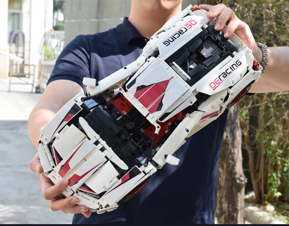Veículo de Controle Blocos de Construção Carro de Corrida Brinquedo para Crianças Remoto Montado Modelo Técnica rc - Não-rc Tijolos Moc 20 blocos de construção técnica rc não-rc carro