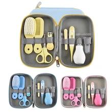 8 шт./компл. многофункциональный ногтей новорожденных здравоохранения термометр Набор щеток для ухода термометр машинка для стрижки детские туалетные принадлежности для малышей