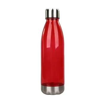 

650/800/1000ml Stainless Steel Cover Steel Bottom Plastic Cola Bottle Multicolor Transparent Plastic Water Cup Sports Water Cup