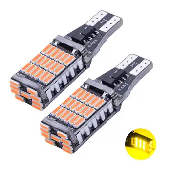

2Pcs T15 4014 45SMD Canbus LED Car Brake Reverse Turn Signal Fog Light Wit Lamp 2020