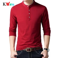 Лидер продаж, новинка года, брендовая одежда, рубашка поло, мужская рубашка с воротником «Мандарин», с длинным рукавом, приталенная, для мальчиков, поло, повседневная мужская одежда, 4XL