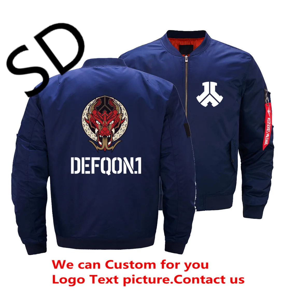 Defqon.1 куртка-бомбер мужская модная Толстая теплая осенне-зимняя Военная мотоциклетная куртка мужская летная Ma-1 пилот ВВС пальто