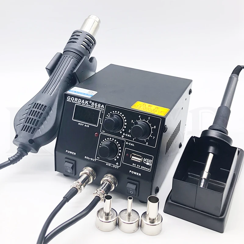 GORDAK 868A Тепловая пушка высокой мощности паяльник станция распайки USB интерфейс