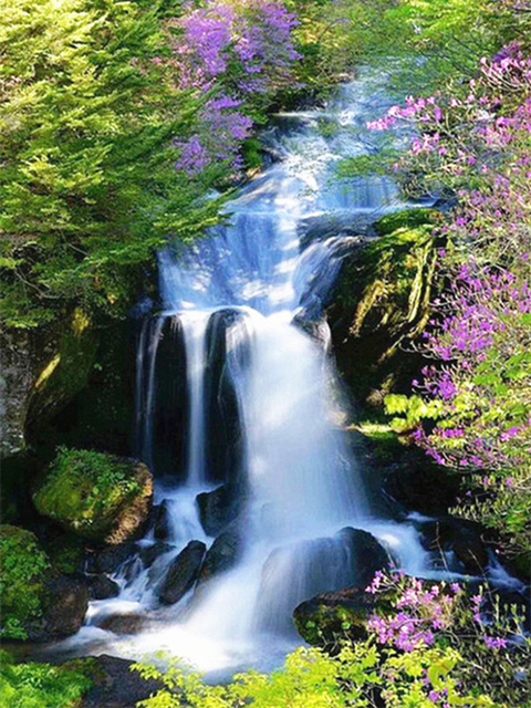 Diamond Painting Waterfall Scenery Full Square Diamond Embroidery Mosaic Picture Of Rhinestones Home Decor Gift