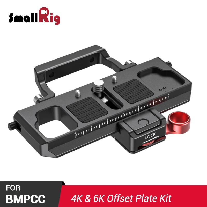 

SmallRig QR Camera Plate Offset Kit for BMPCC 4K & 6K & Ronin S Crane 2 Moza Air 2 Slidable for camera position adjustment 2403