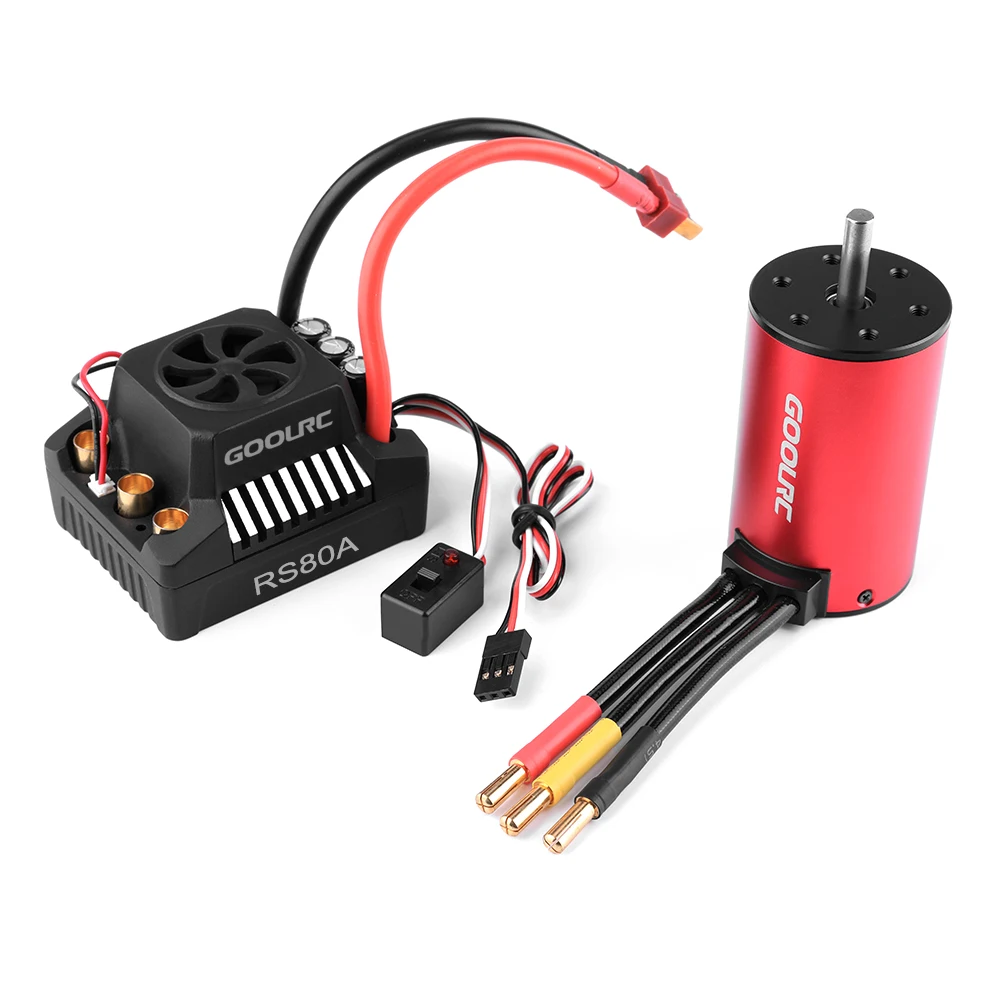 Новейший 3660 3800KV бесщеточный двигатель и 80A бесщеточный брызгозащищенный электронный регулятор скорости ESC для 1/10 RC автомобиля гусеничного грузовика