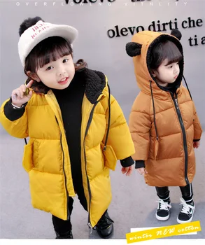

2019 new winter children's clothing children's boy cotton padded warm down jacket in the big boy baby long coat coat