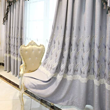 

Curtain Fabric Chenille Embroiderycurtains for Living Room Bedroom Hollow Curtain Fabric Curtains High Shading(70%-90%)