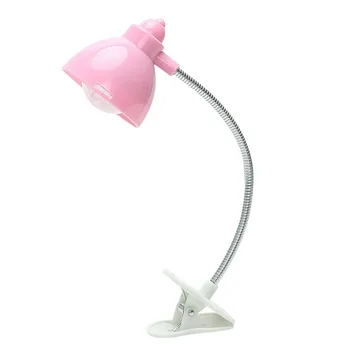 

LED Book Light Flexible Portable Mini Pink Adjustable Clip-on Reading Lamps Girls Cute Night Light Macaron Button Battery Study