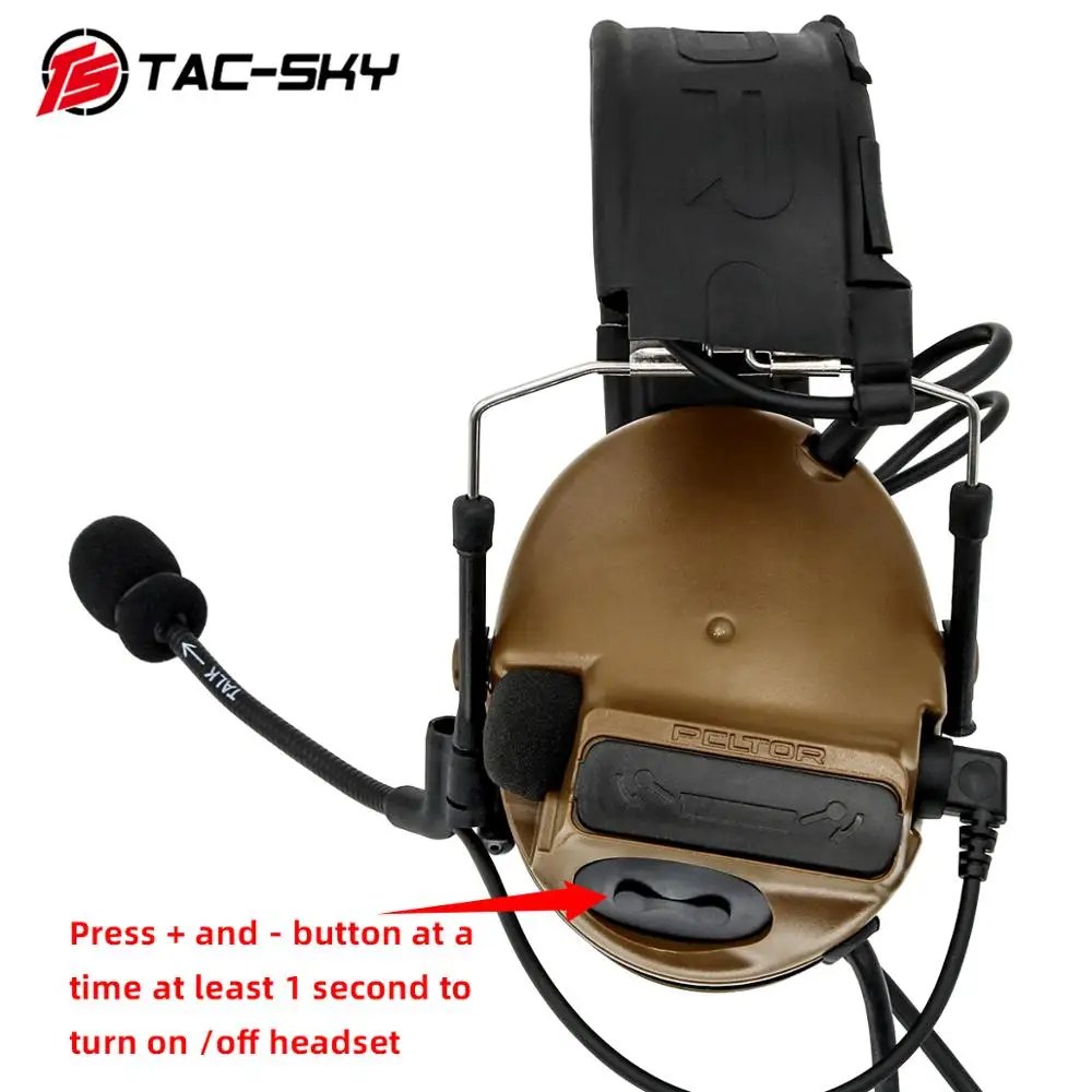 TAC SKY COMTAC III силиконовые наушники с двойной передачей для охоты на открытом