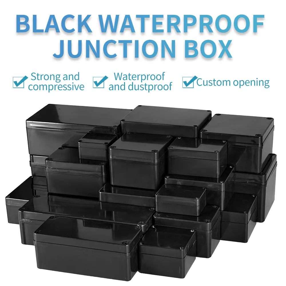Black Box Outdoor Waterproof Case Plastic Electronic Project Instrument Junction Housing Outd | Обустройство дома