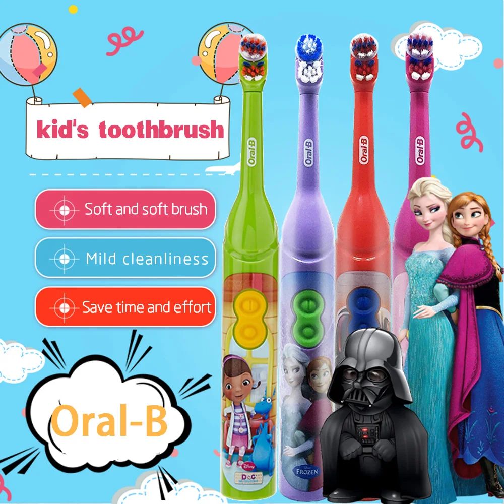 Скидка Oral B Детская электрическая зубная щетка гигиена полости рта очиститель зубов дети Этап мощность вращения мультфильм Sonic зубная щетка для ре...