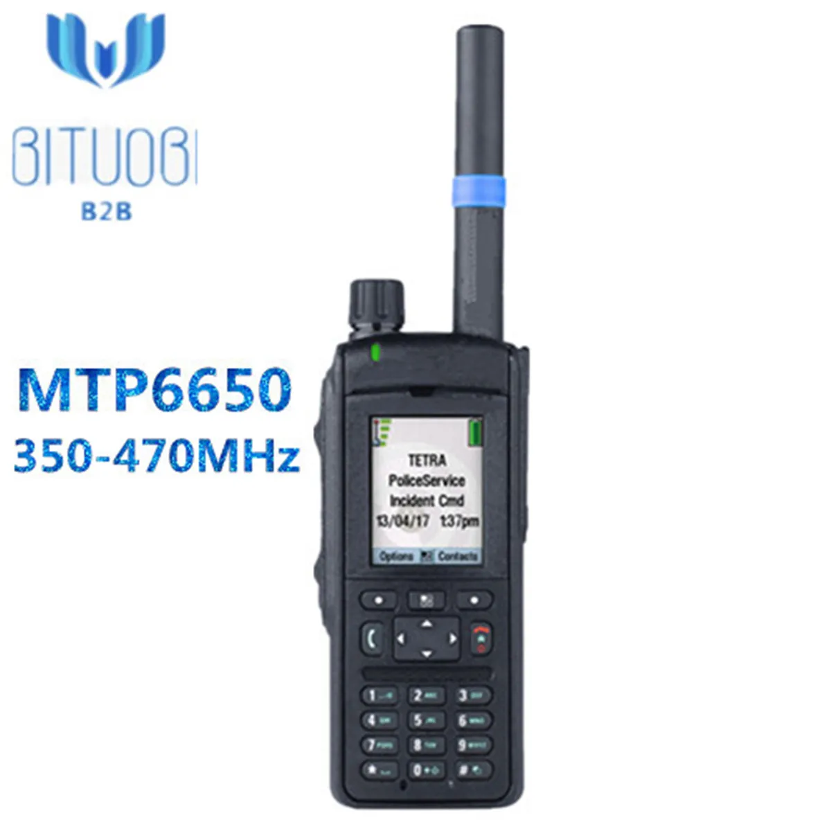 MTP6650 TETRA Портативное двухстороннее радио для обеспечения безопасности с частотой 350-470 МГц gps Bluetooth 4,1 цветным дисплеем SMA разъем