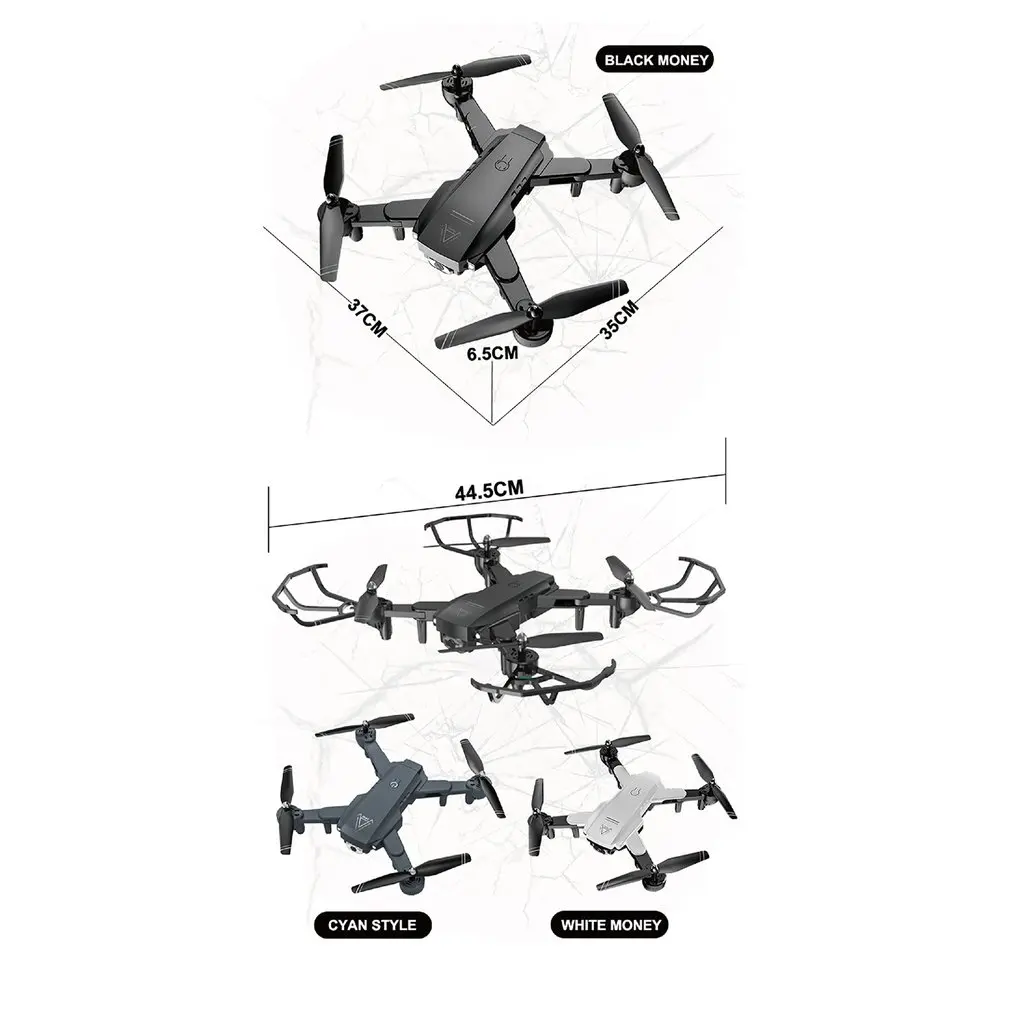 L103 Радиоуправляемый Дрон с 1080P широкоугольной двойной камерой Wifi FPV оптическое положение потока Умный складной вертолет самолет