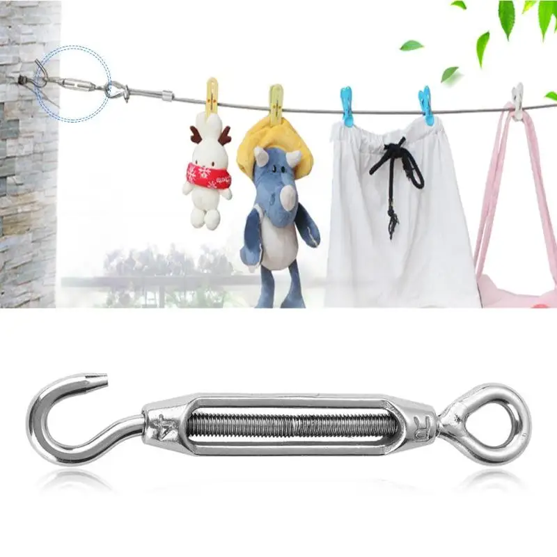 

Stainless Steel Eye Turn Buckle Wire Rope Tensioner Hardware Accessories