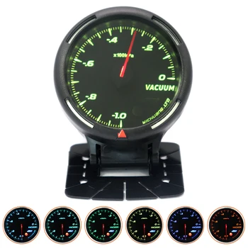 

Universal Car Vacuum Gauge 60MM 12V 100KPa Waterproof 64 Backlights with Sensor for 12V Vehicle Car Motorcycle Boat Automobile