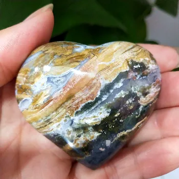 

Natural sea jasper stone sea gem heart crystal stone mineral specimen crystal ston